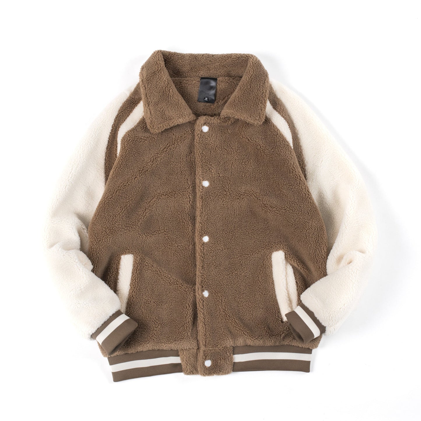 Men’s Cozy Sherpa Varsity Jacket