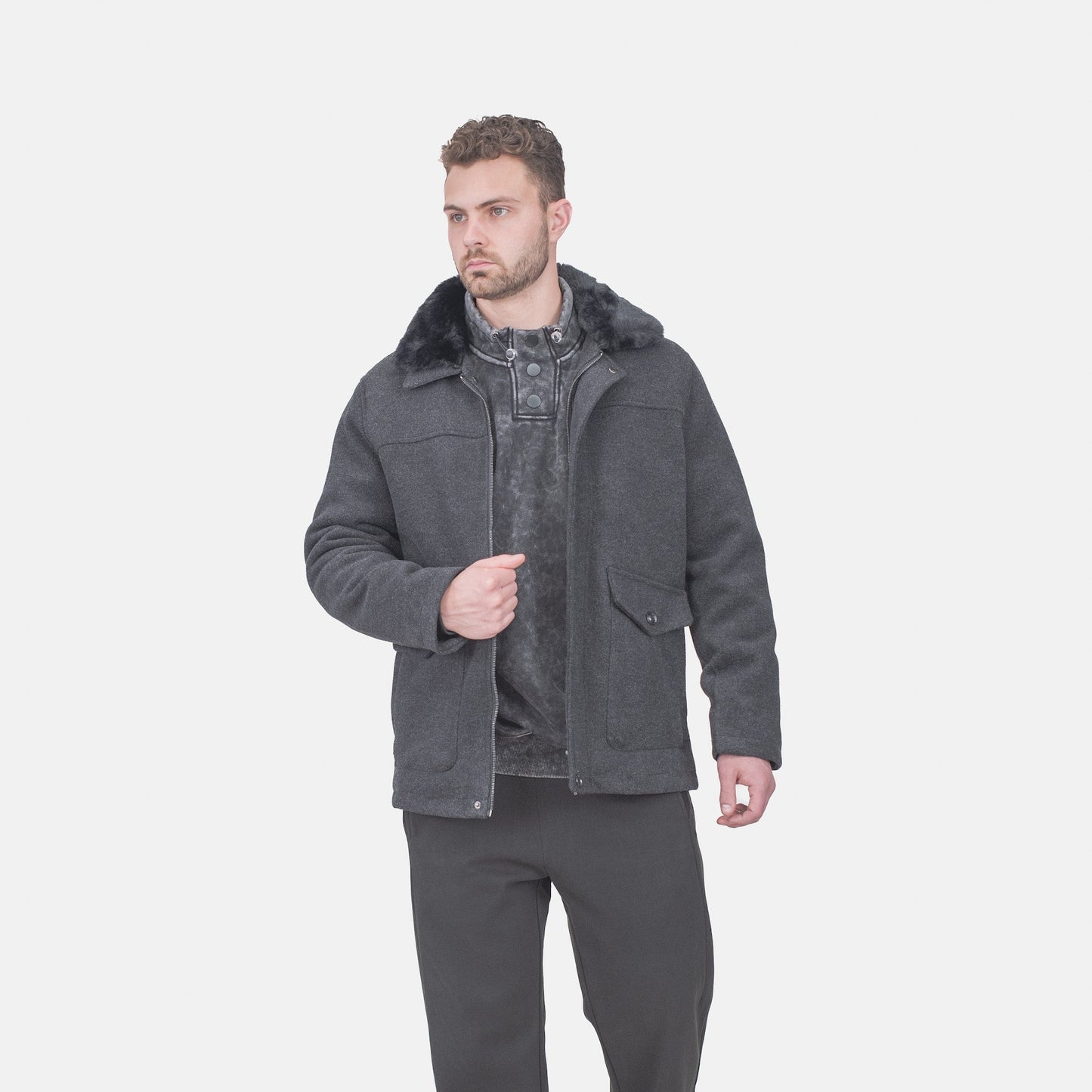 Men’s Nordic Edge Wool-Blend Jacket