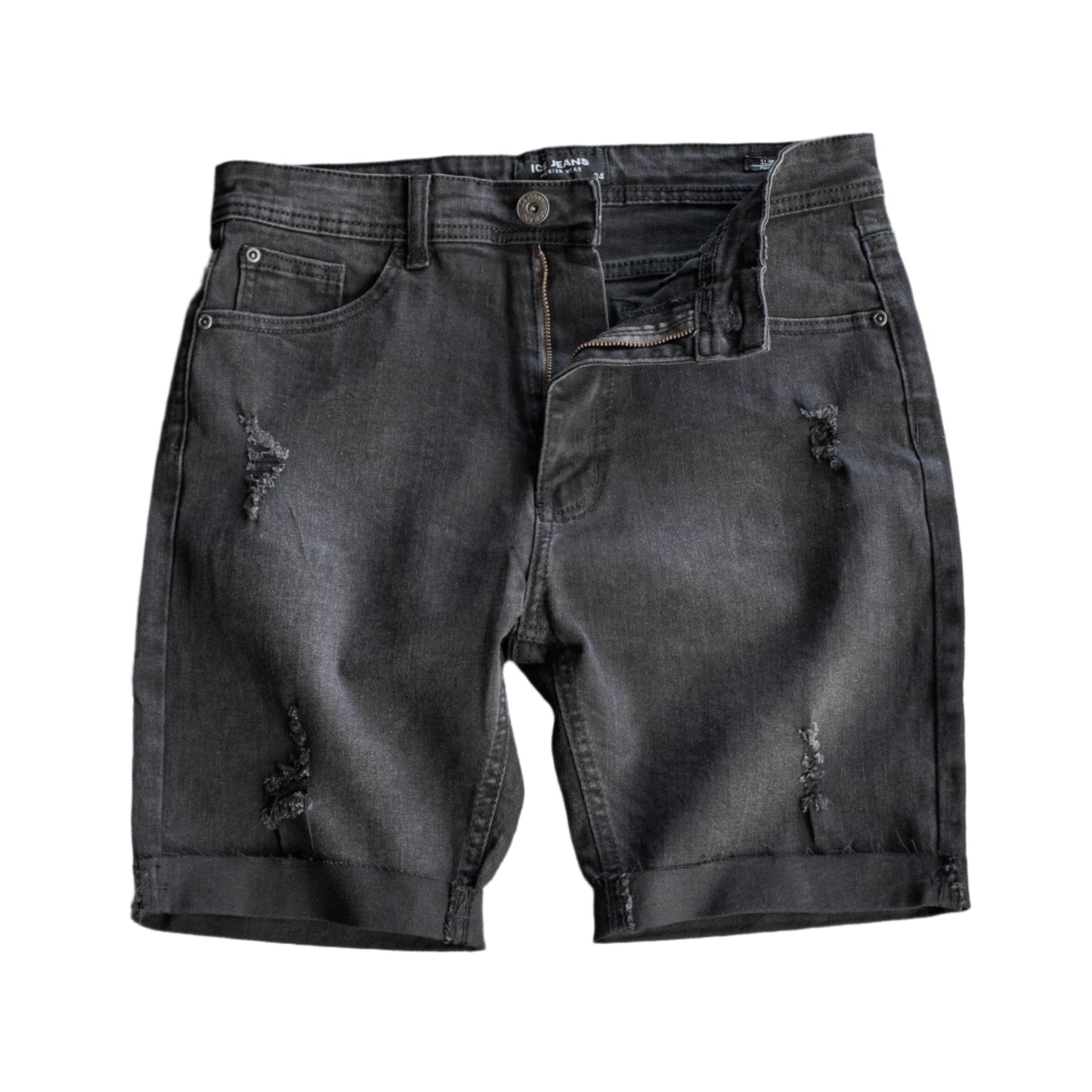 Ice Cut Off Distressed Denim Short