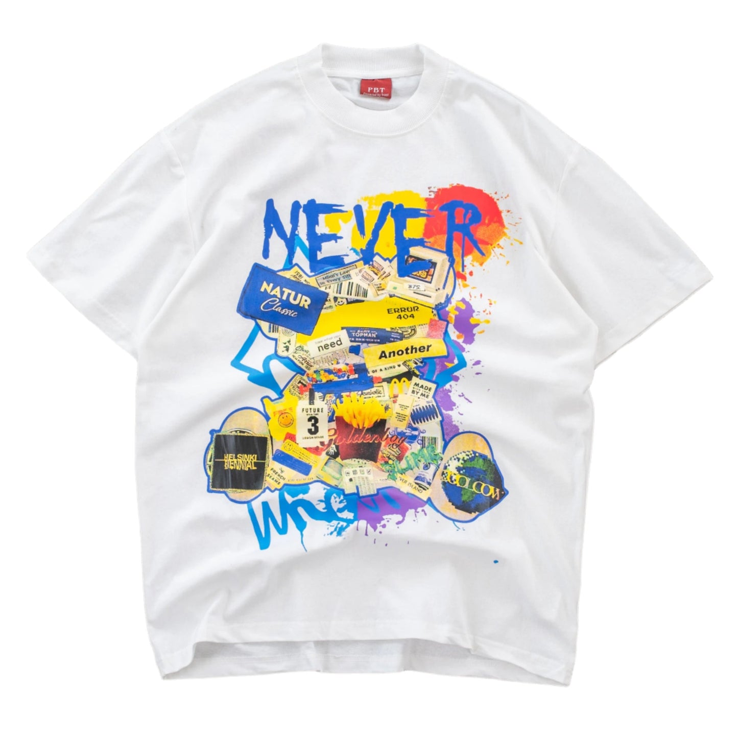 Men’s “Never” Graphic Loose Fit Short Sleeve T-Shirt