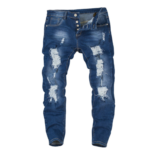 Men’s Distressed Ripped Skinny Jeans – Park Denim