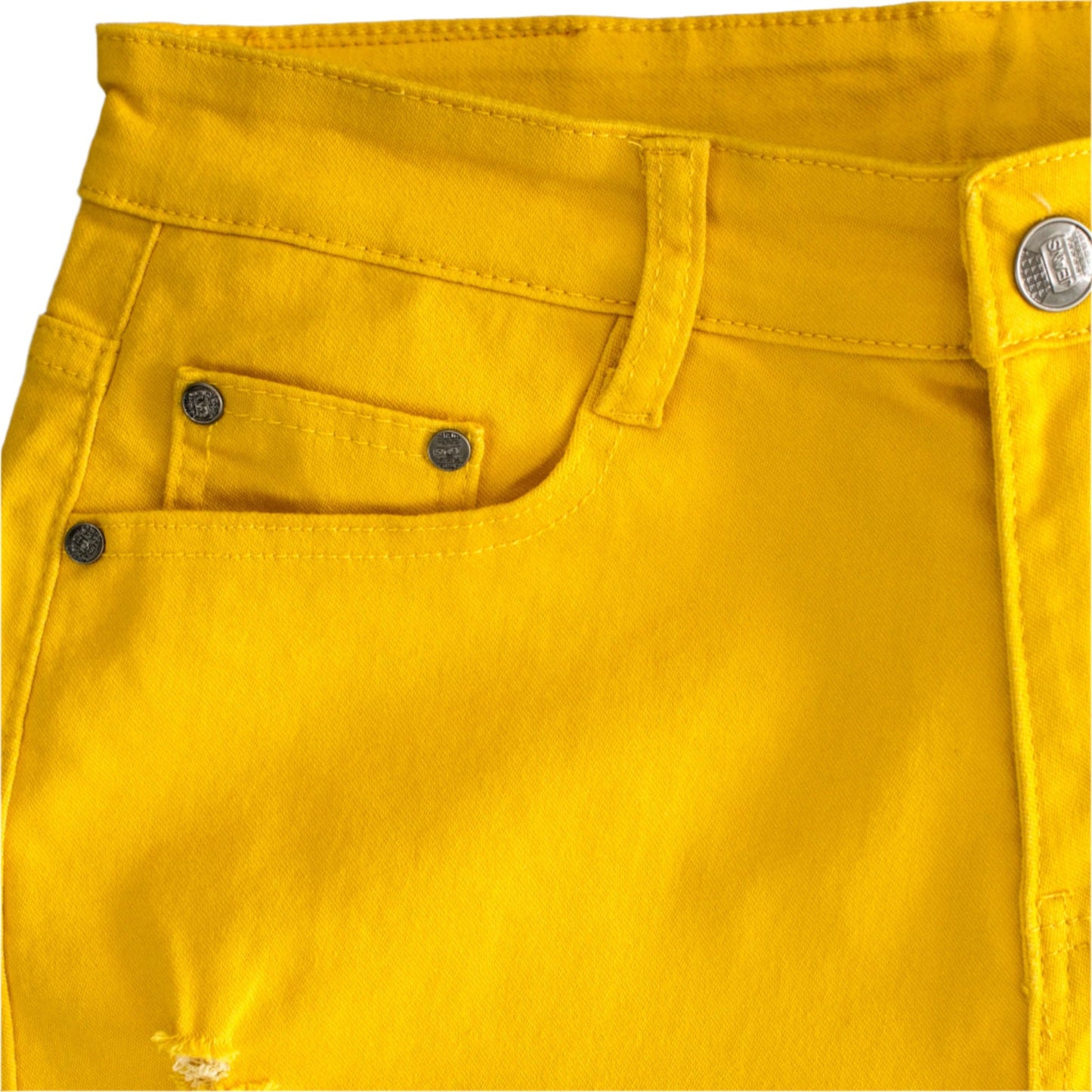 Men’s Mustard Distressed Skinny Jeans
