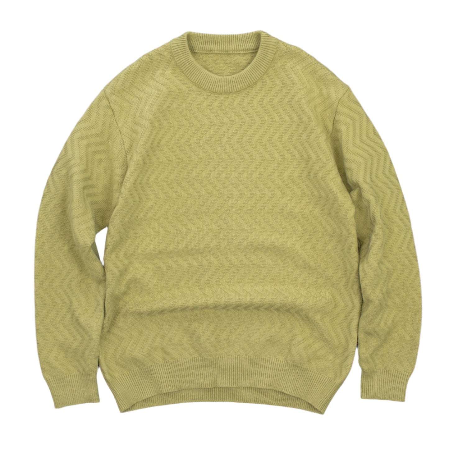 Zigzag Textured Knit Sweater