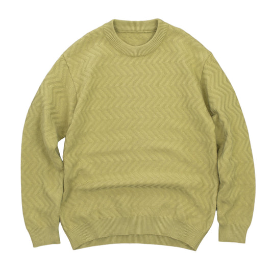 Zigzag Textured Knit Sweater