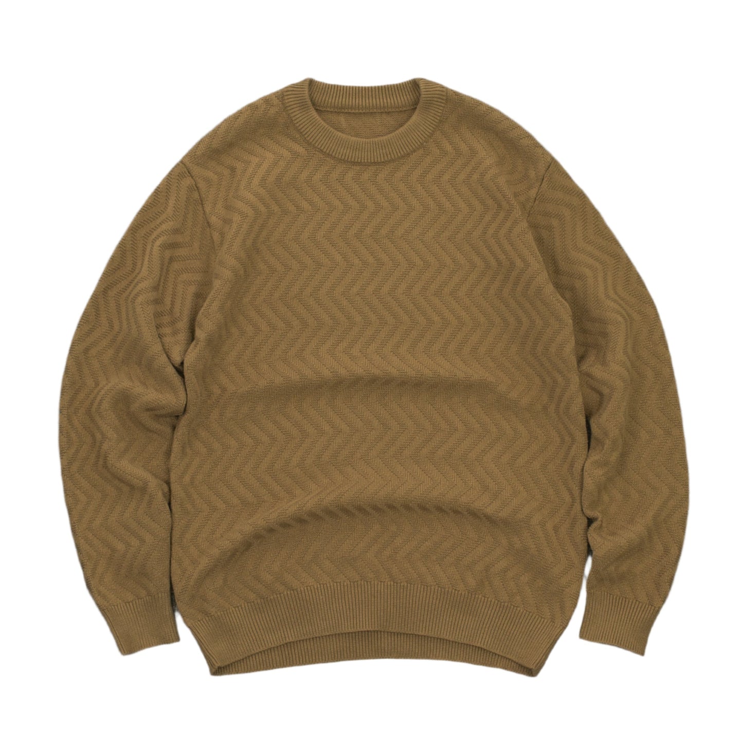 Zigzag Textured Knit Sweater