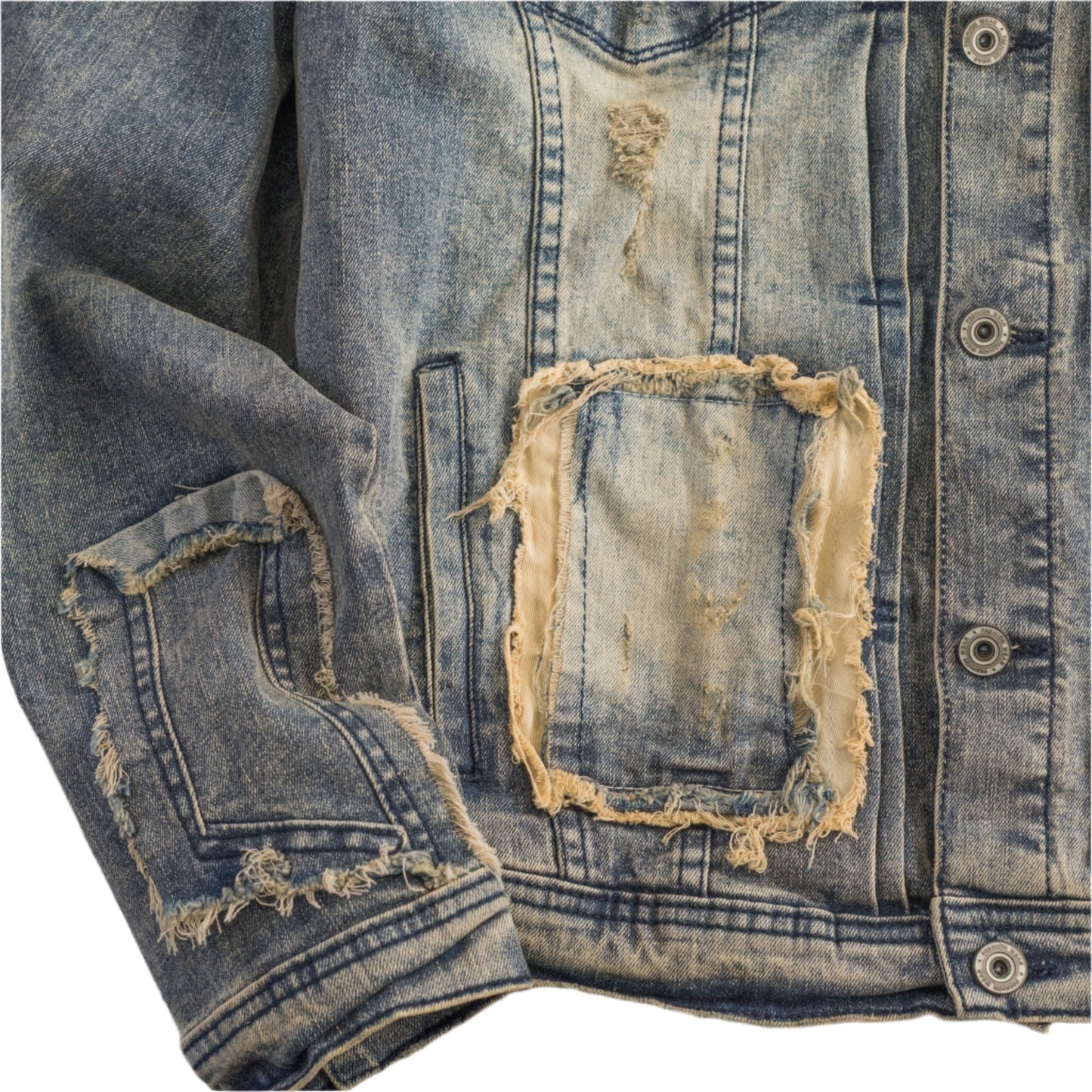 Men’s Light Wash Cargo Denim Jeans