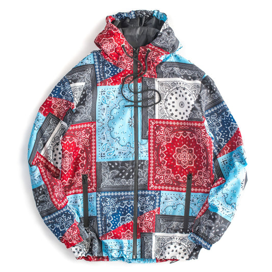 Bandana Patchwork Windbreaker Jacket