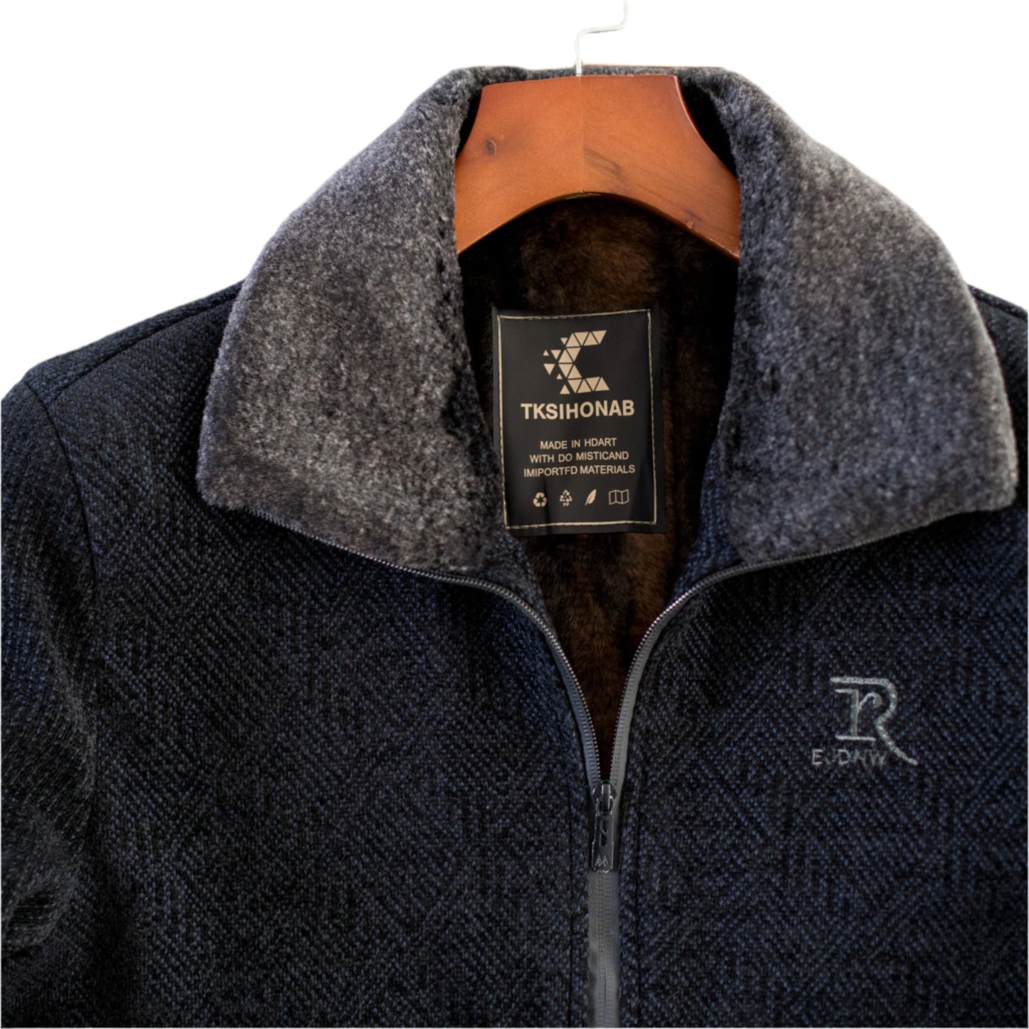 Midnight Weave Sherpa-Lined Tactical Jacket