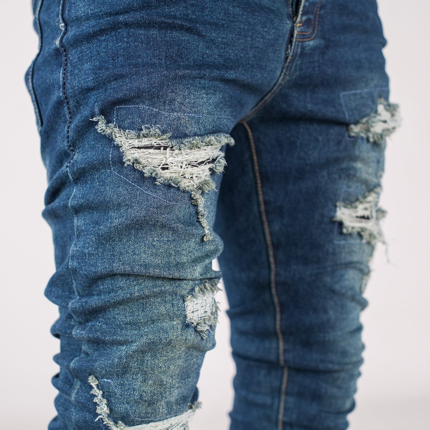 Ocean Crash Ripped Skinny Denim