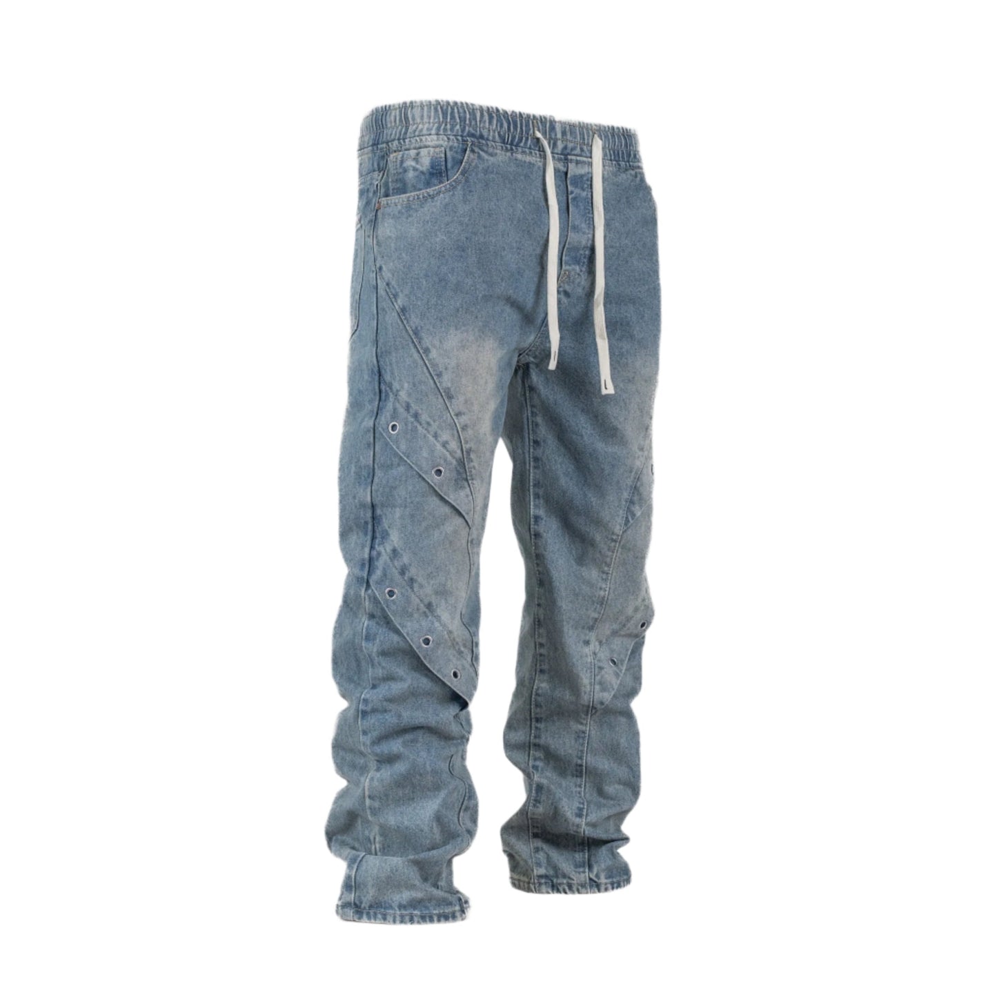 Men’s Grit Panelled Grommet Jogger Denim