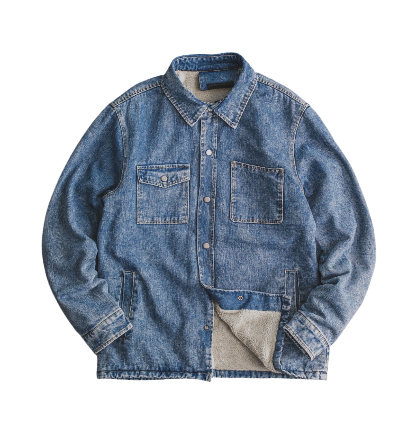Sherpa-Lined Heritage Denim Jacket