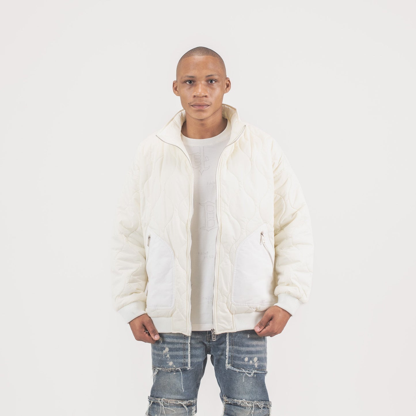 Arctic Curve Quilted Panel Jacket