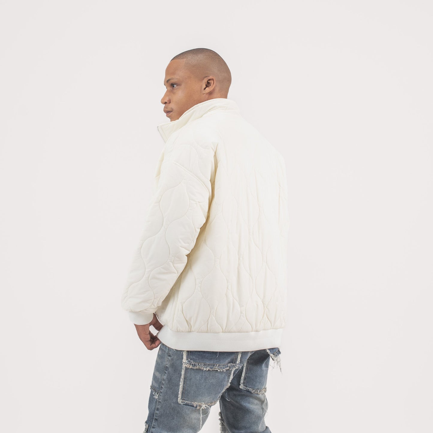 Arctic Curve Quilted Panel Jacket