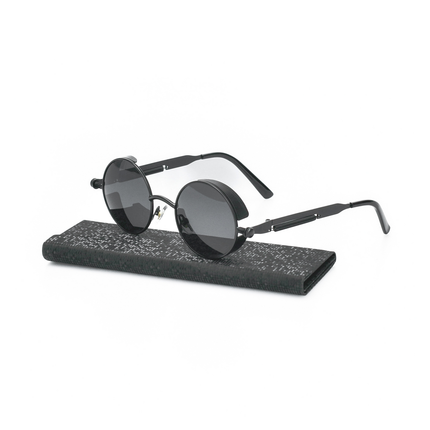 Round Metal Frame Sunglasses Men Women Retro Steampunk Sunglasses