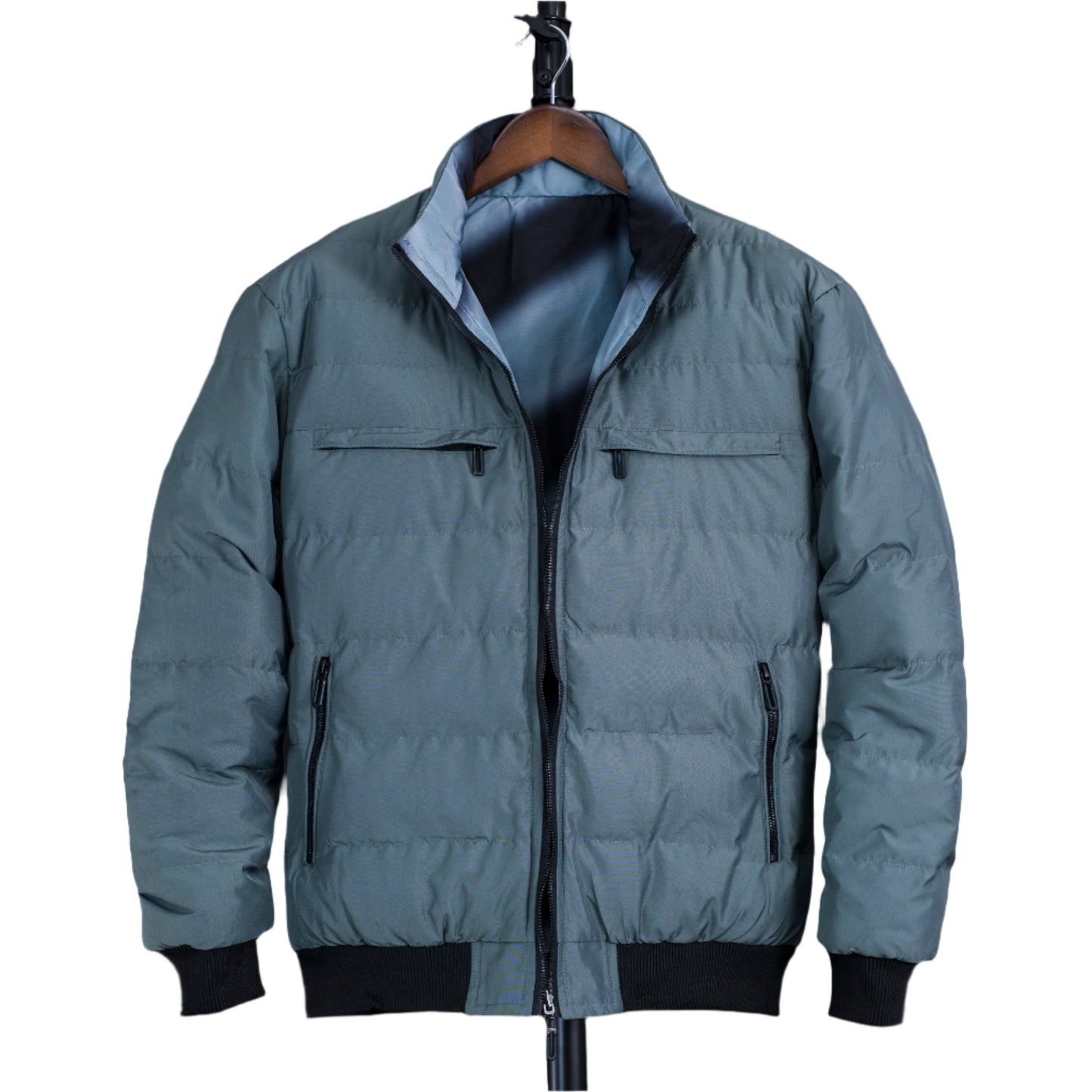 Men Double Sided Stand Collar Casual Jacket