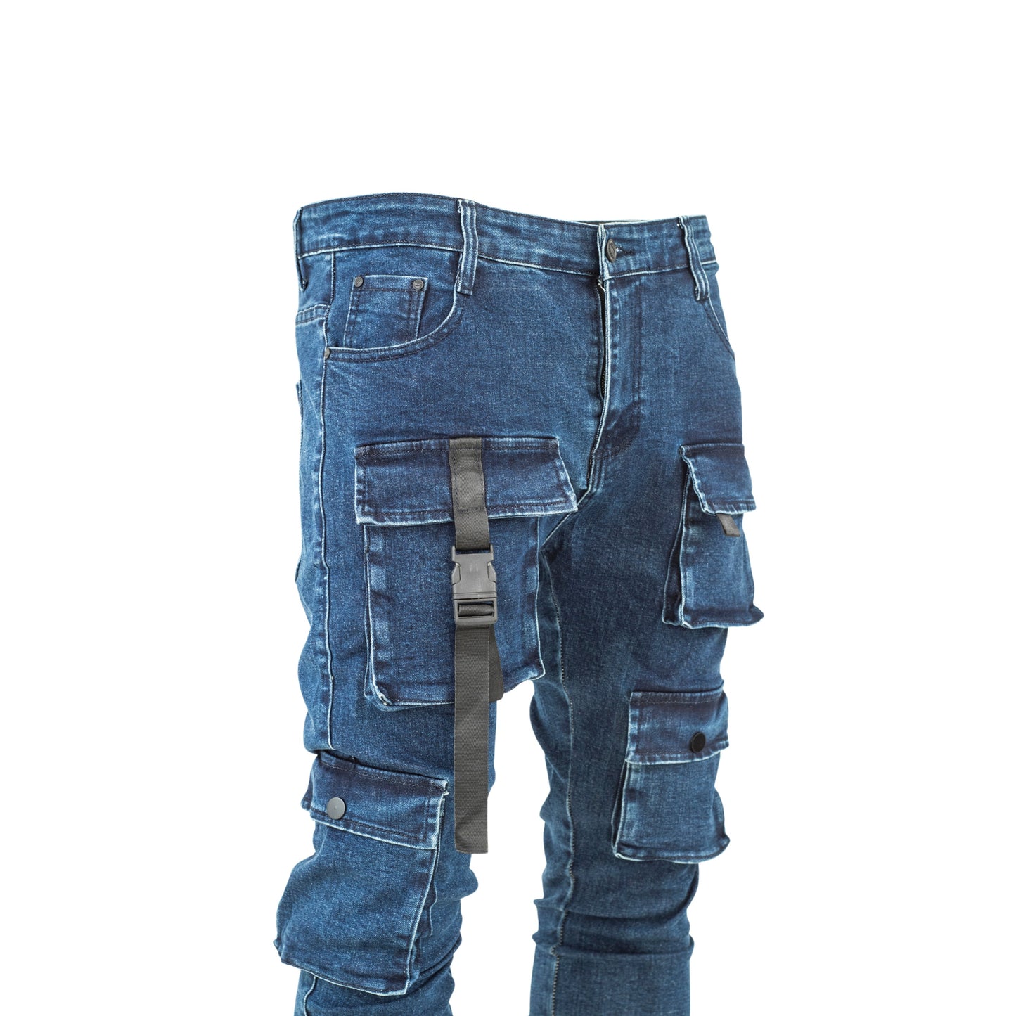 Men’s Skinny Multi-Pocket Cargo Duffey Denim Jeans ONLY