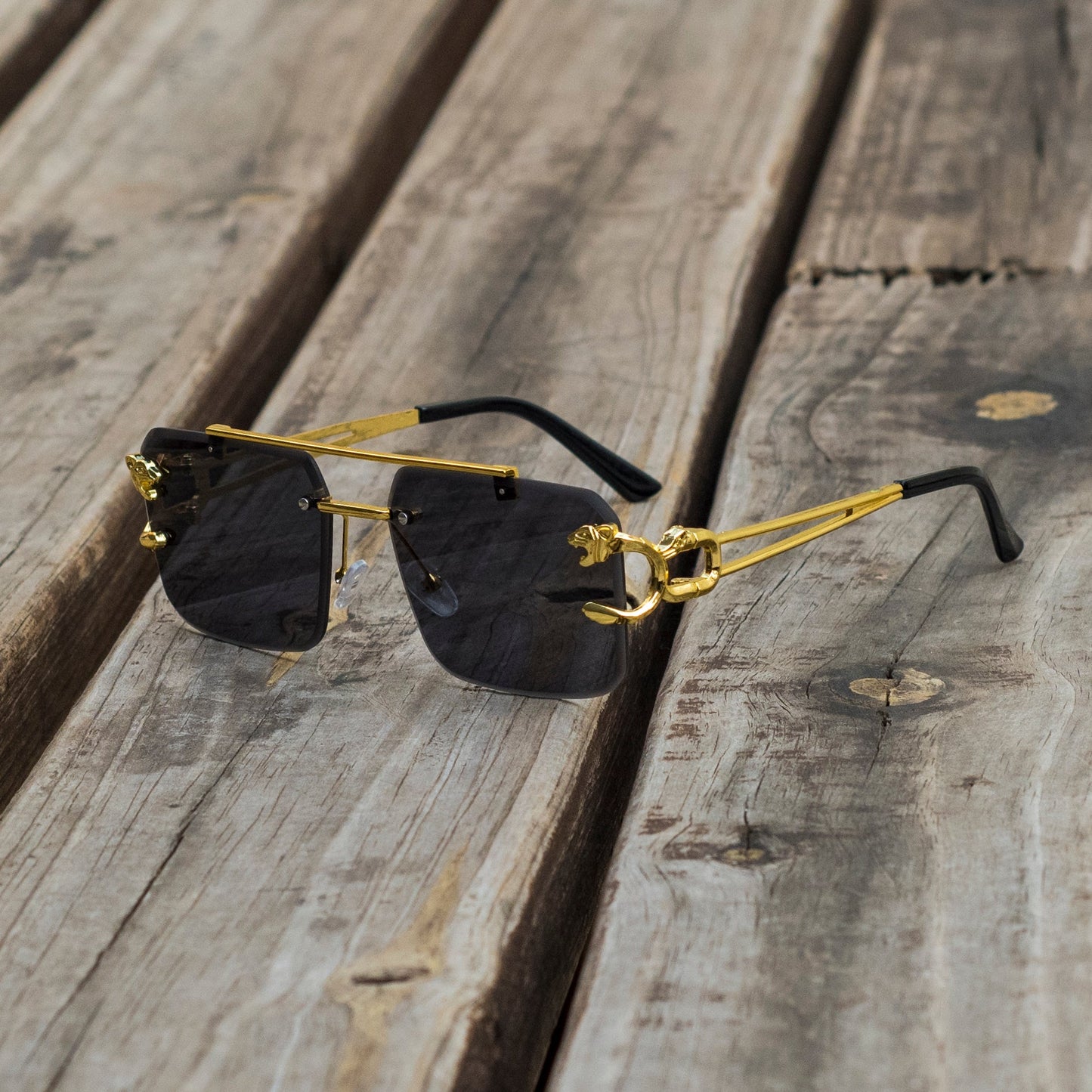 Fashion Geometric Pc Square Frameless Men's Sunglasses