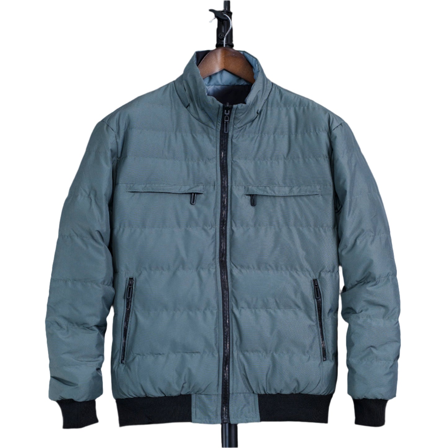 Men Double Sided Stand Collar Casual Jacket