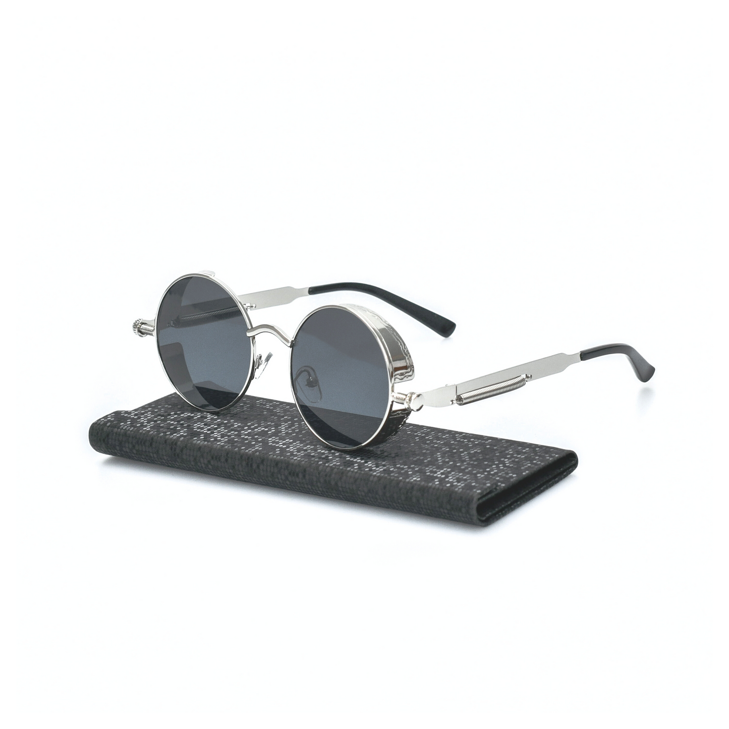 Round Metal Frame Sunglasses Men Women Retro Steampunk Sunglasses