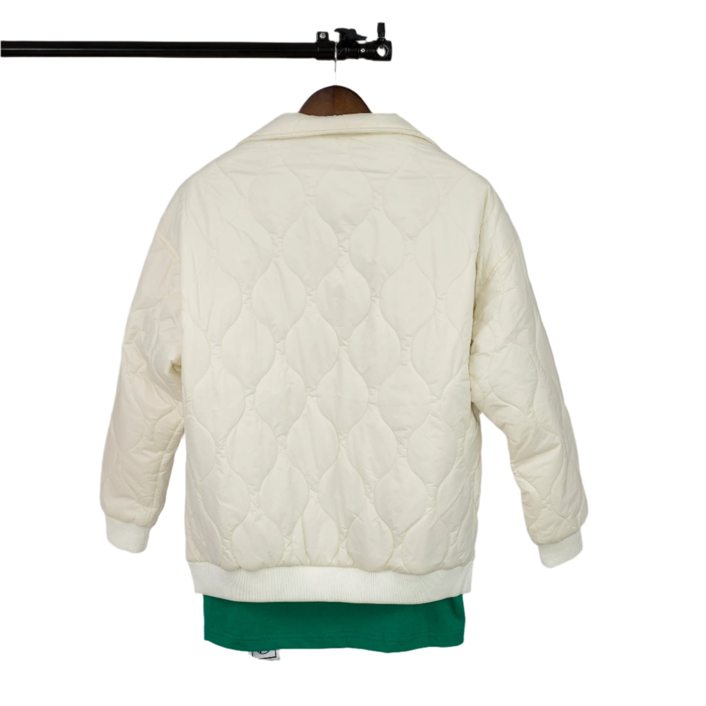 Unisex Bomber Varsity Diamond Quilted Full Zip Jacket.