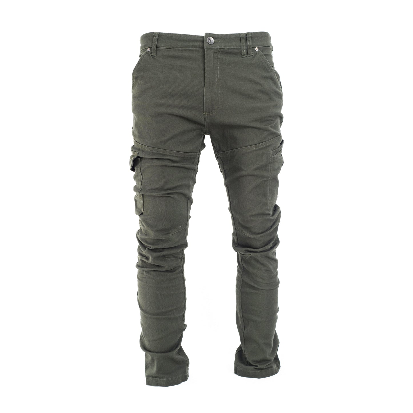 Men Bootcut Slim Flare Slant Pocket Cargo Pants.