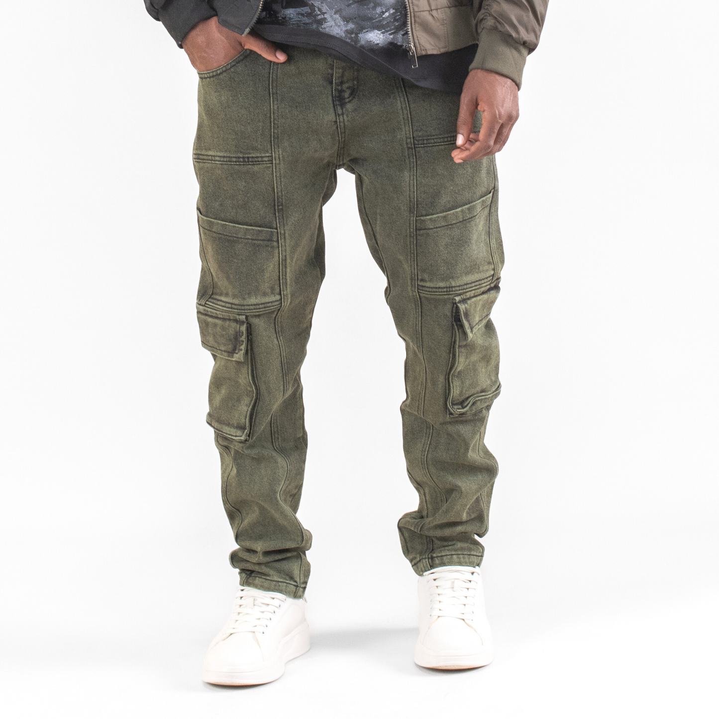 Stone Fade Tactical Cargo Jean