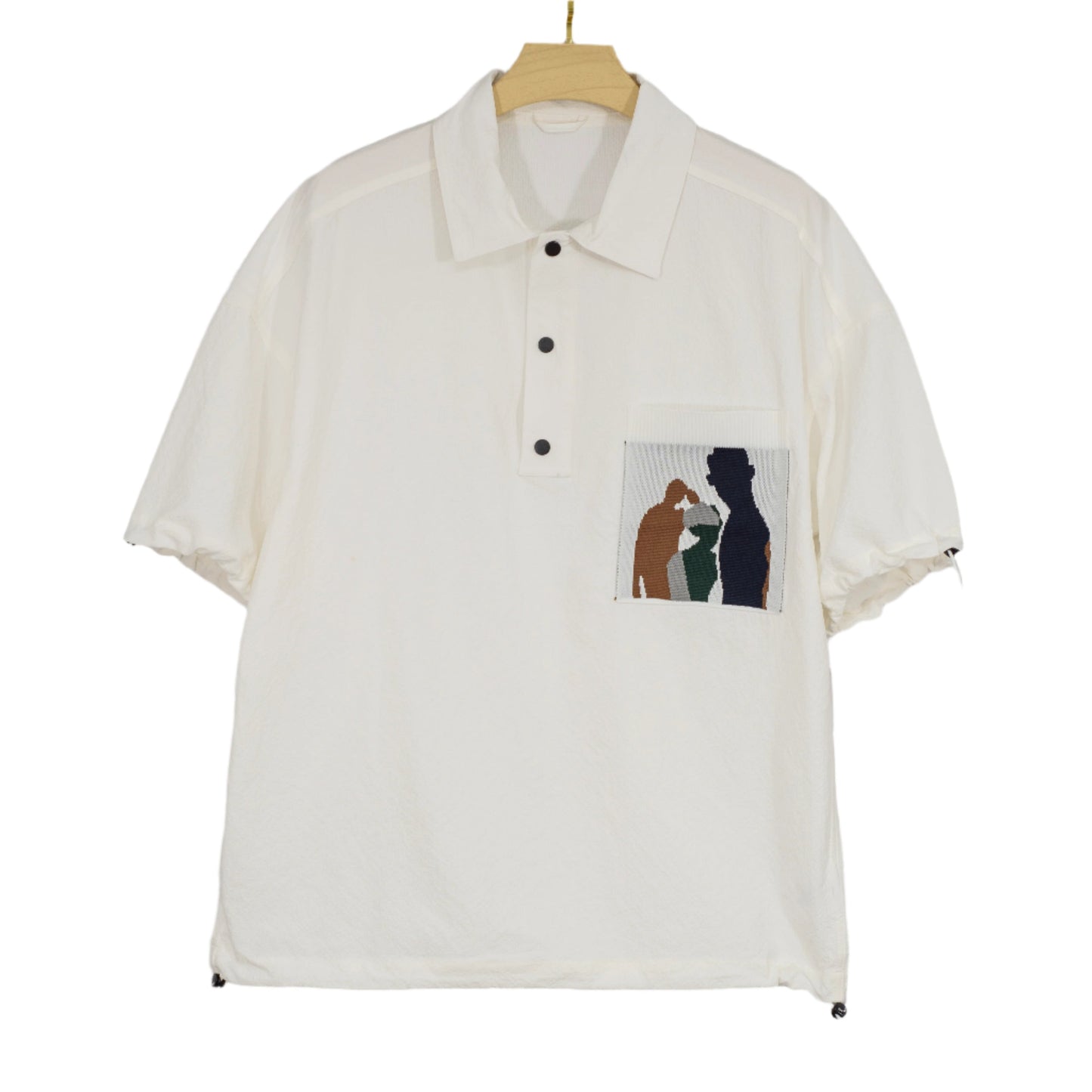 Men Summer Art Pocket Collar Shirt