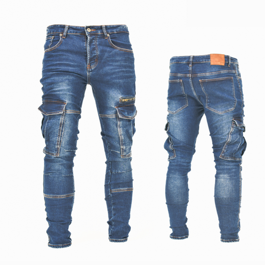 LANNIU Stacked Cargo Denim