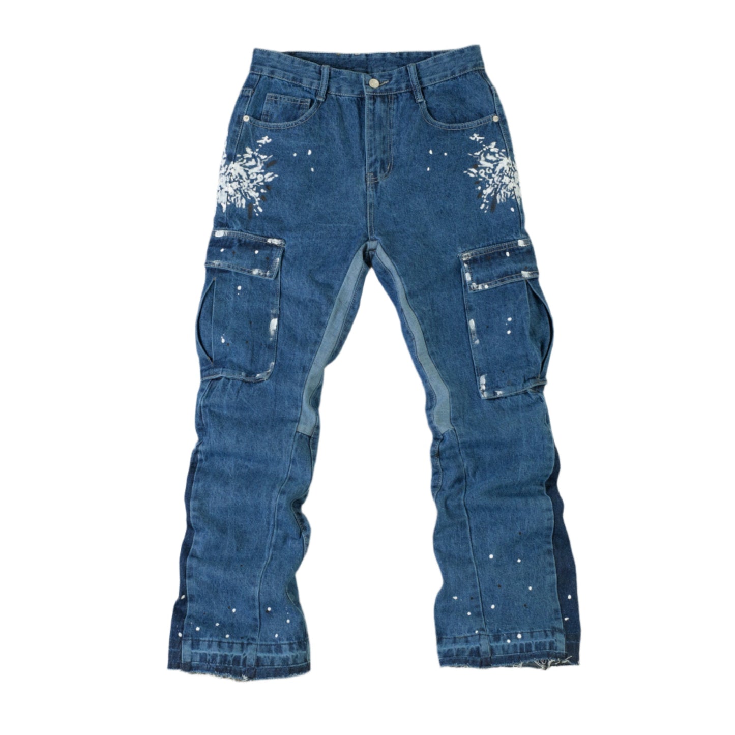 Urban Splatter Slim Flare Cargo Jeans ONLY