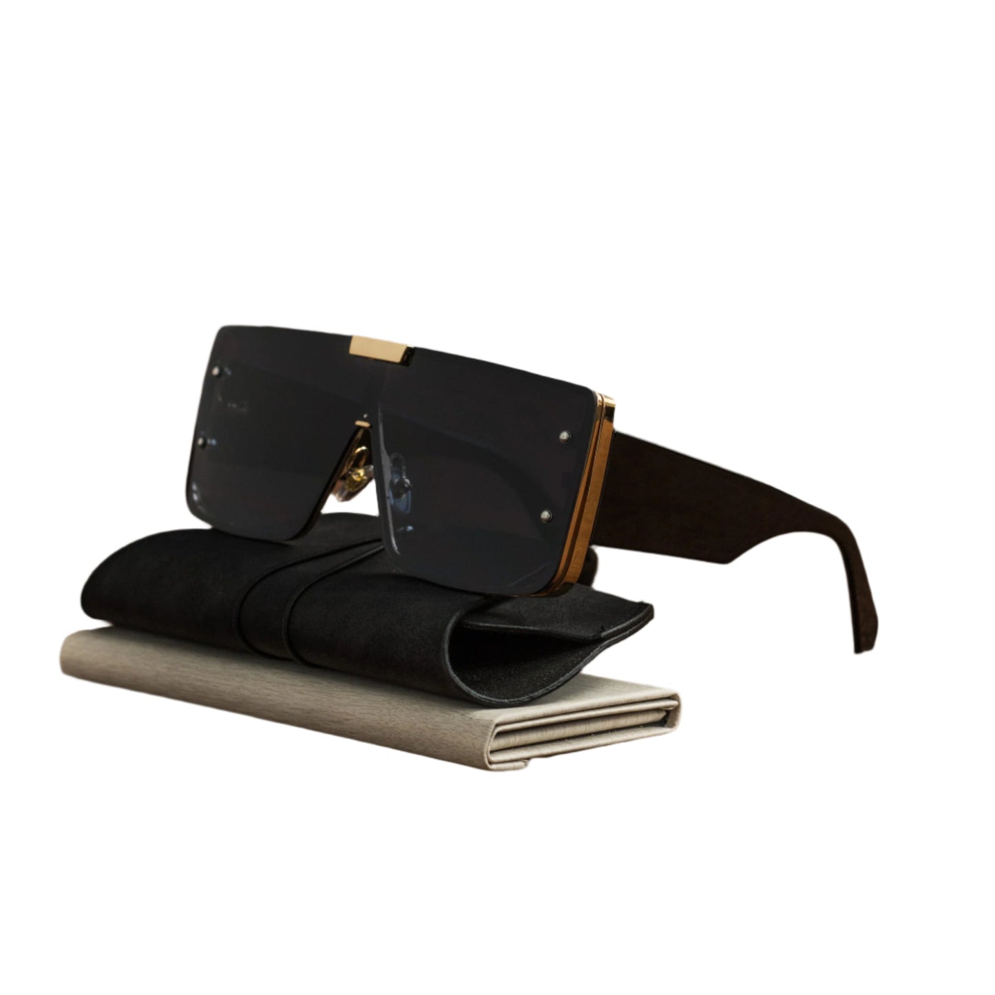 Elegant Basic Solid Color Pc Square Frame Men’s Sunglasses