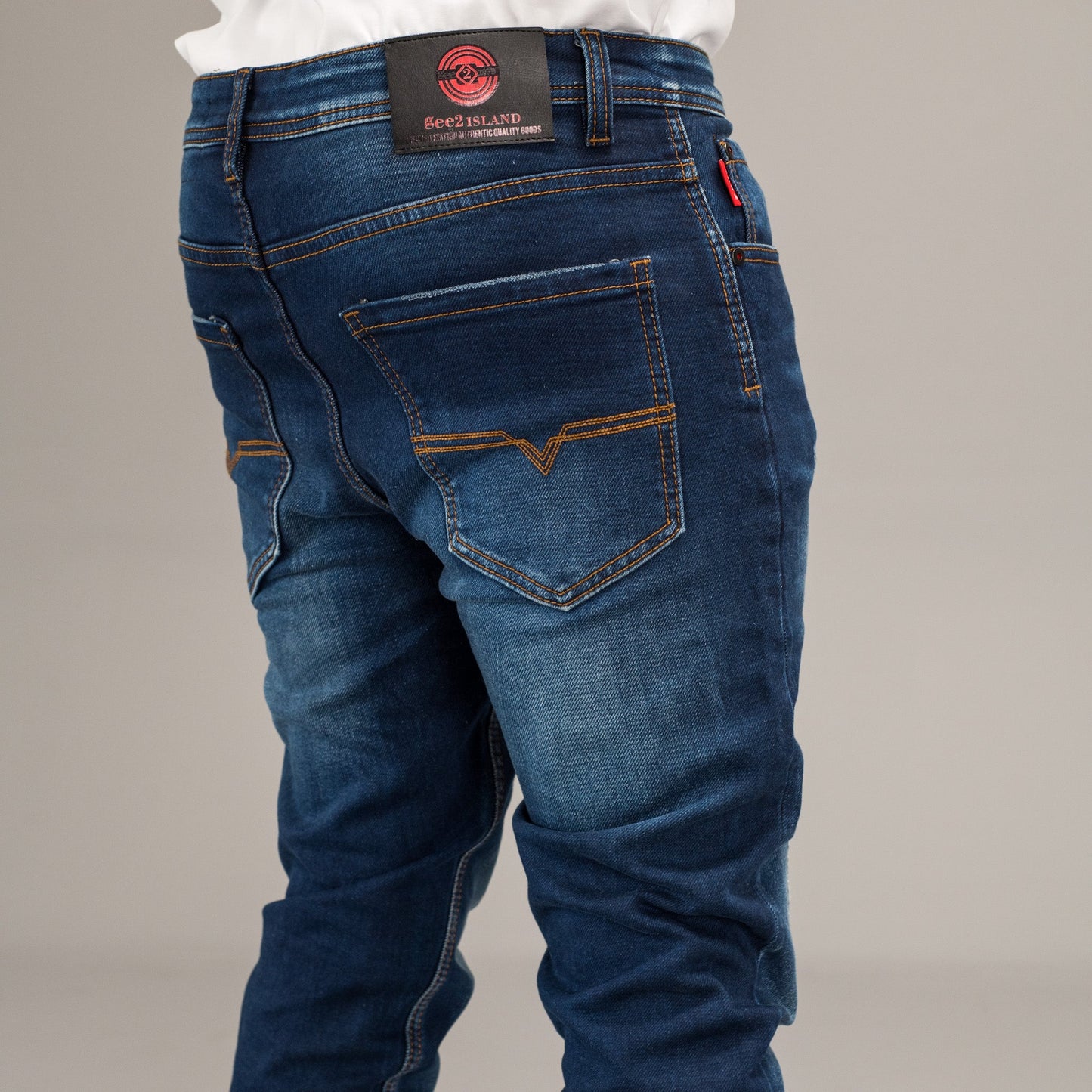 Gee2 Island Indigo Edge Distressed Denim