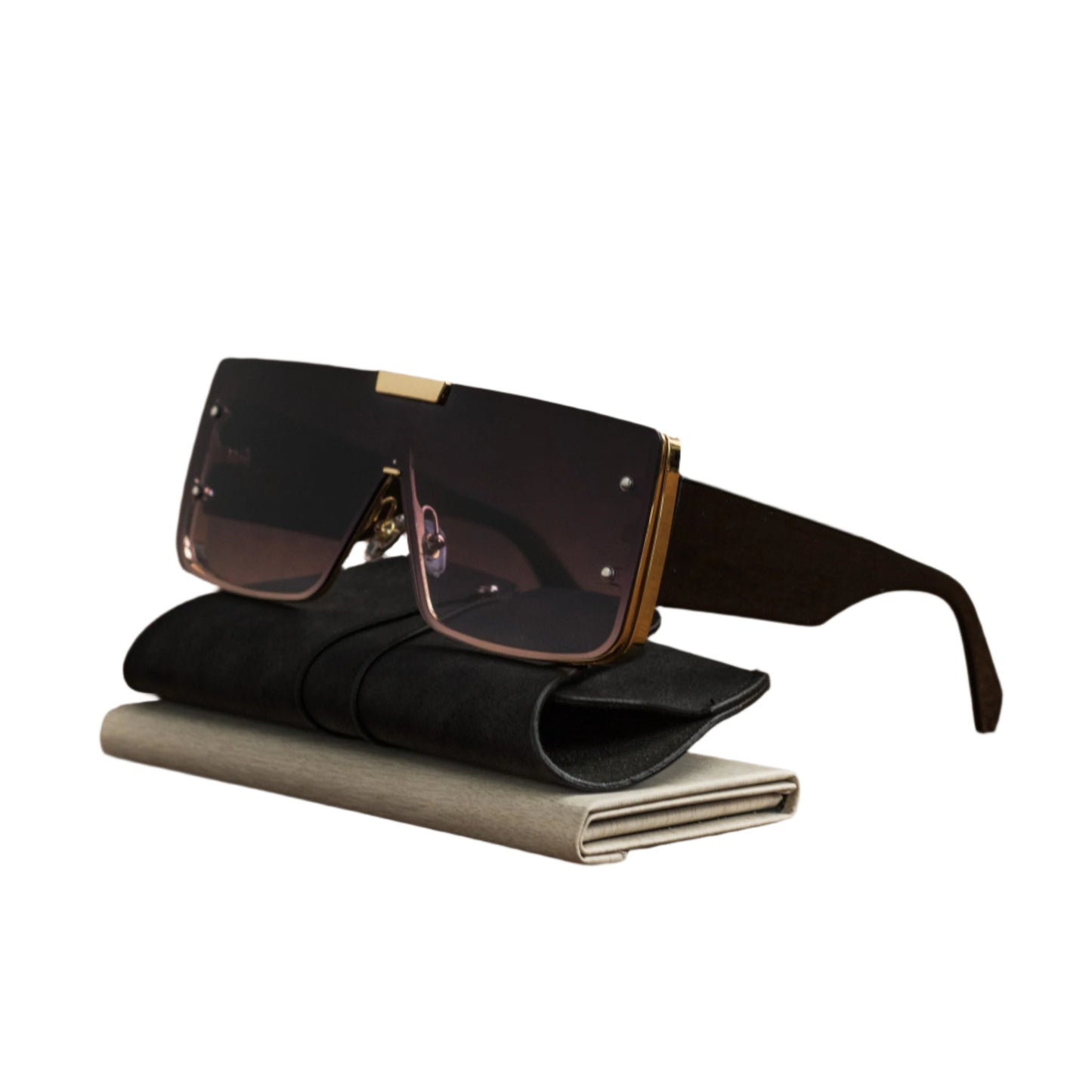 Elegant Basic Solid Color Pc Square Frame Men’s Sunglasses