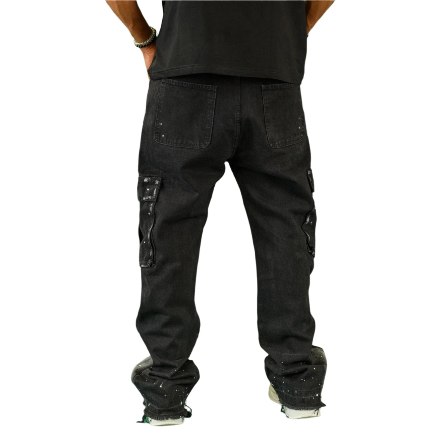 Urban Splatter Slim Flare Cargo Jeans ONLY