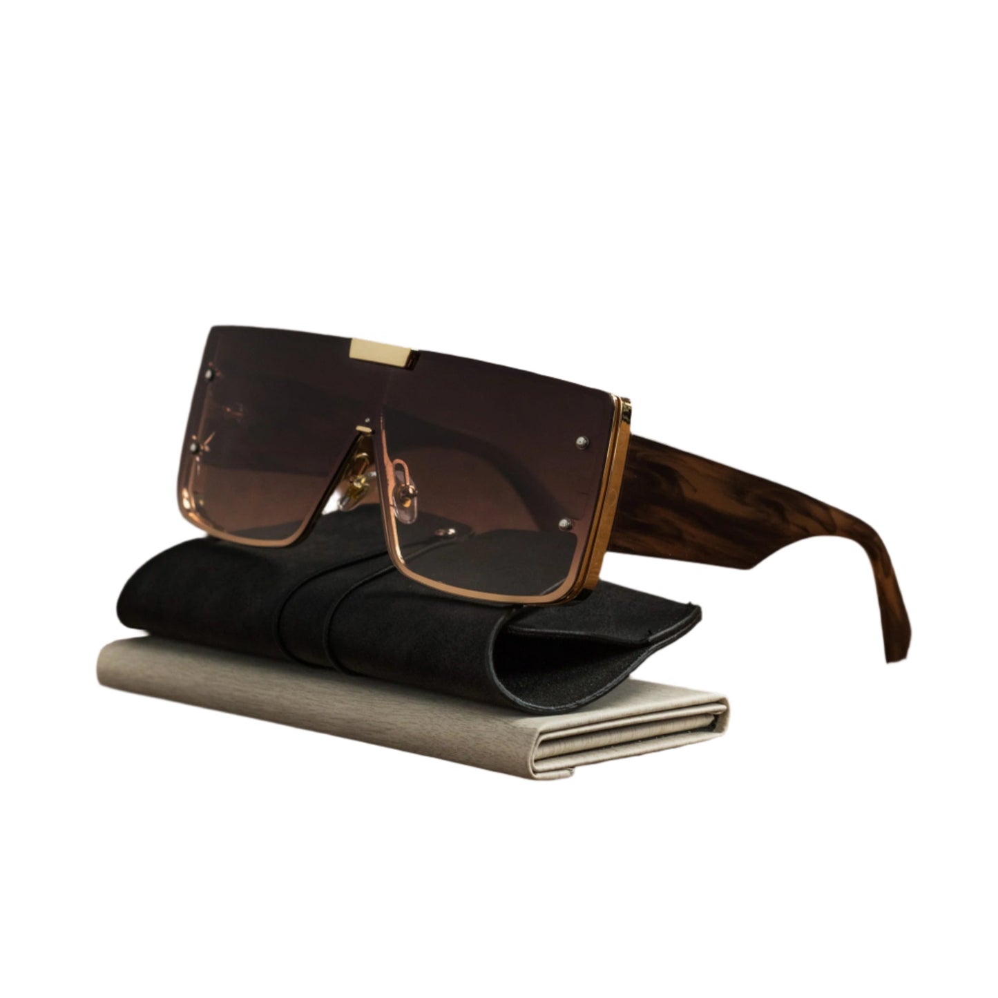 Elegant Basic Solid Color Pc Square Frame Men’s Sunglasses