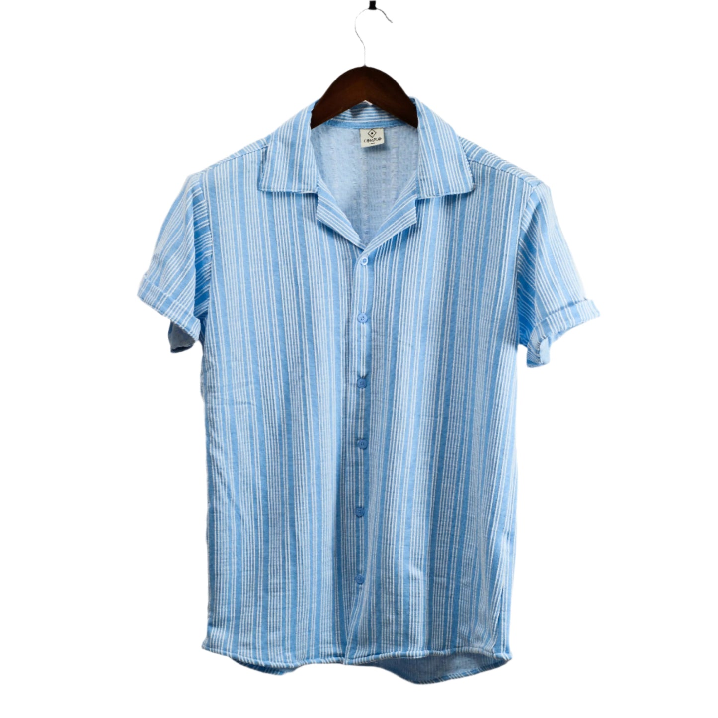 Complo Revere Collar Pin Stripe Shirt