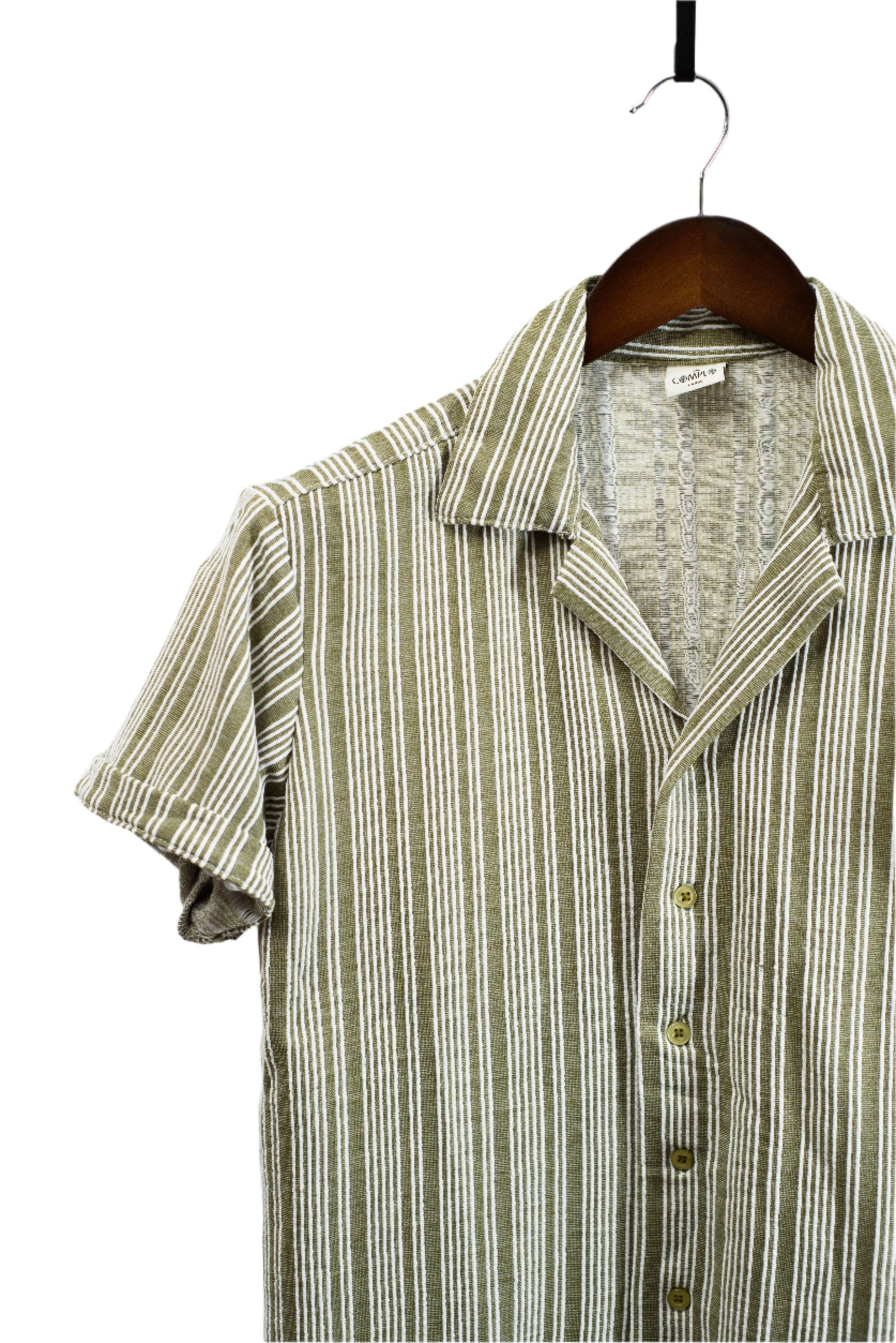 Complo Revere Collar Pin Stripe Shirt