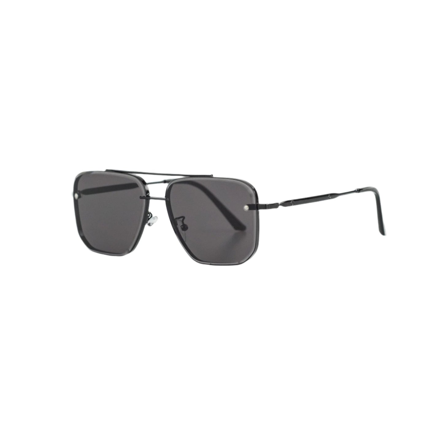 Luxe Alloy Double-Bridge Sunglasses