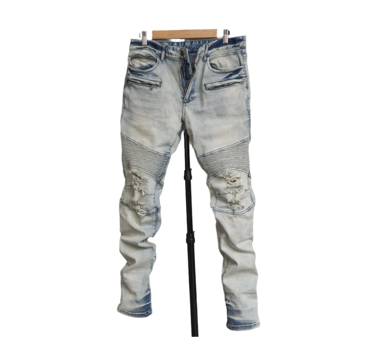 Biker Ripped Distressed Denim