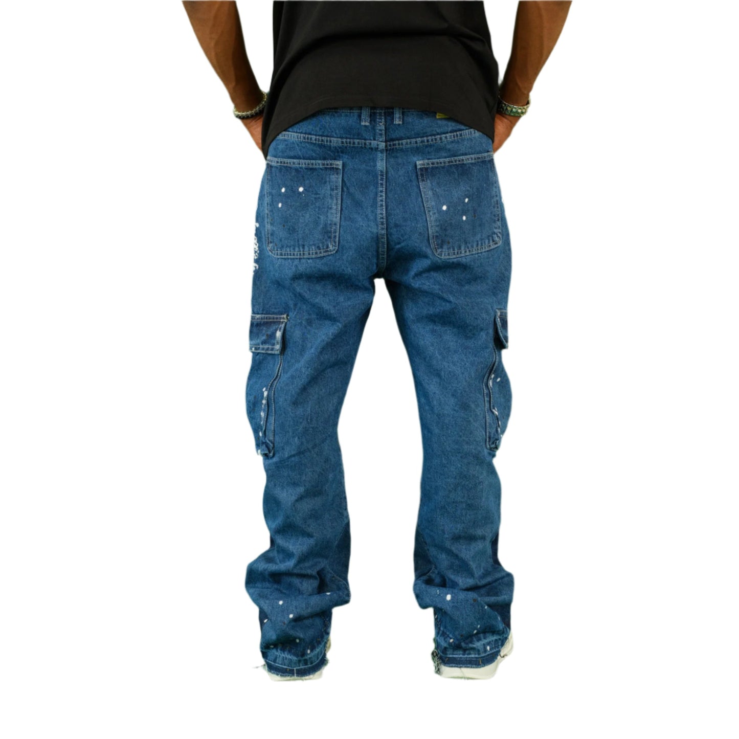 Urban Splatter Slim Flare Cargo Jeans ONLY