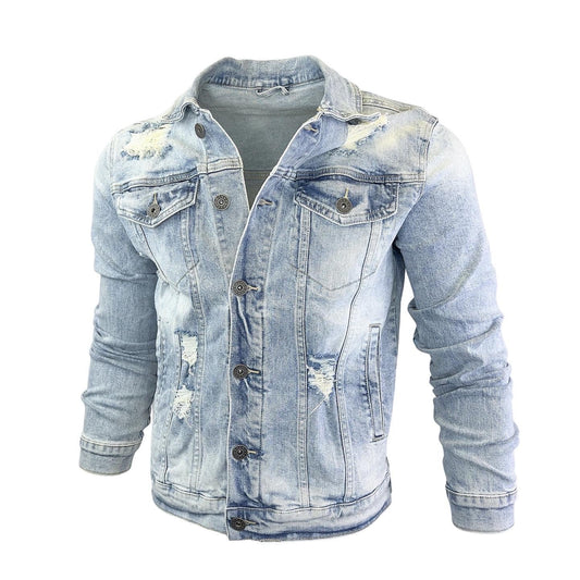 Ripped denim jacket