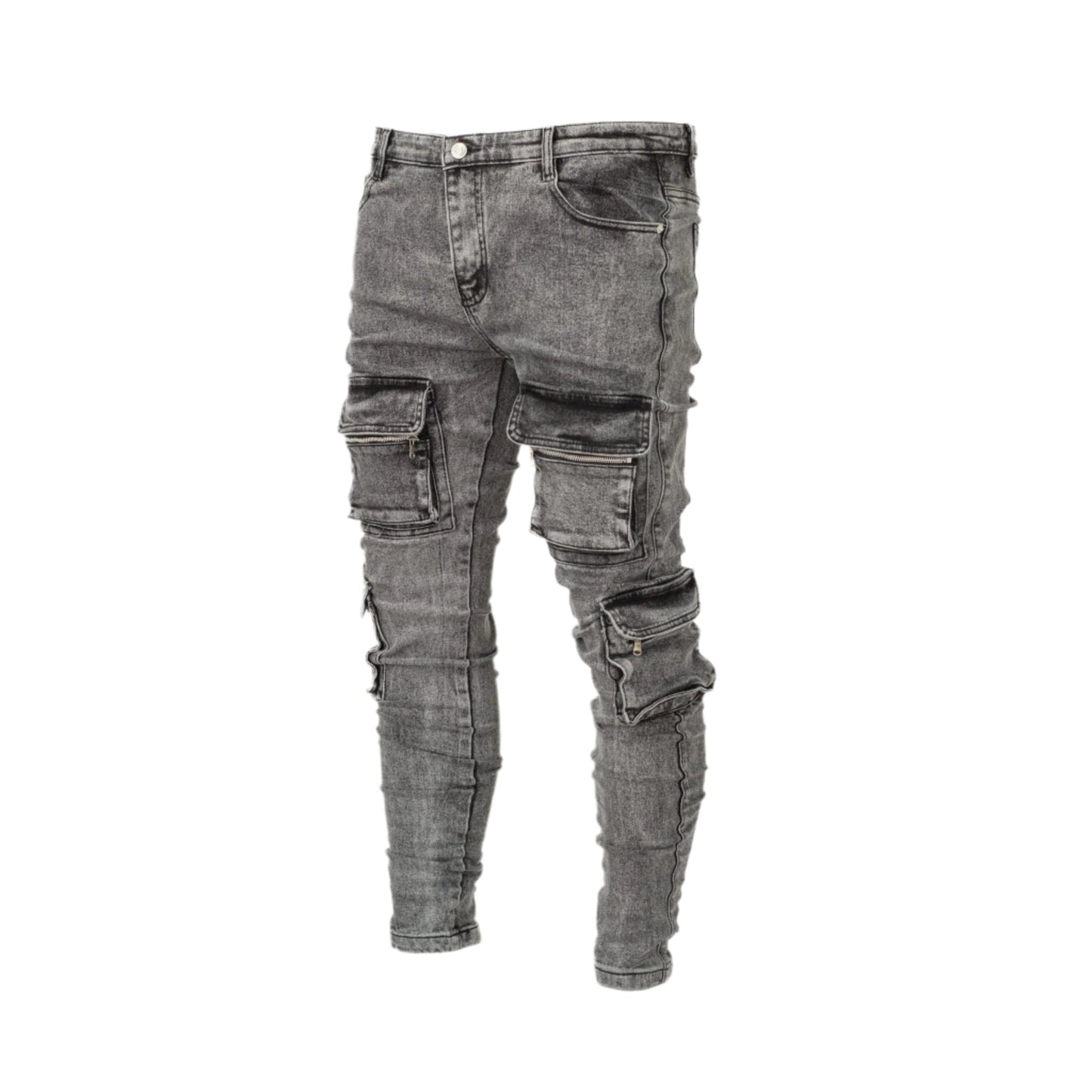Tactical Multi-Pocket Utility Jeans