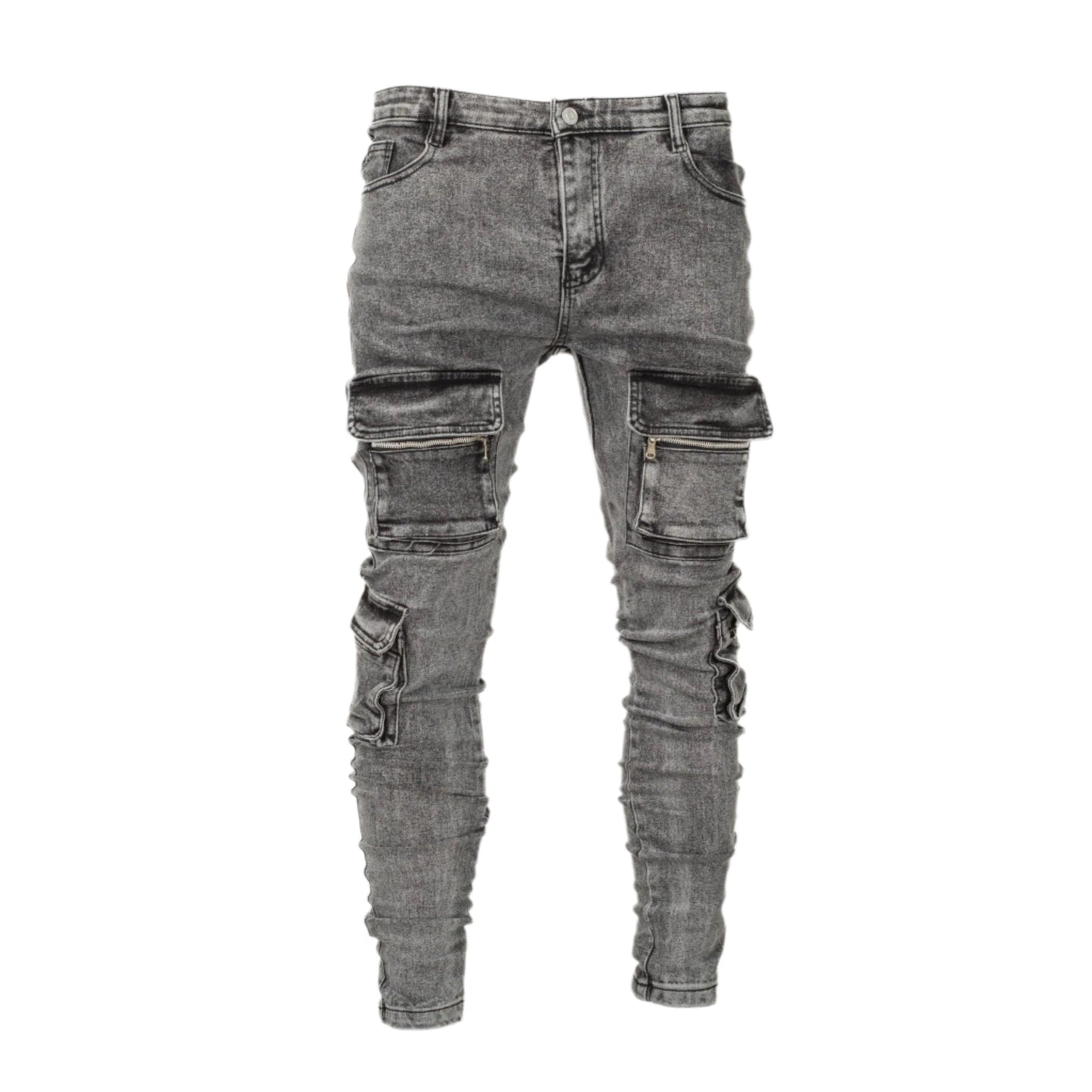 Tactical Multi-Pocket Utility Jeans
