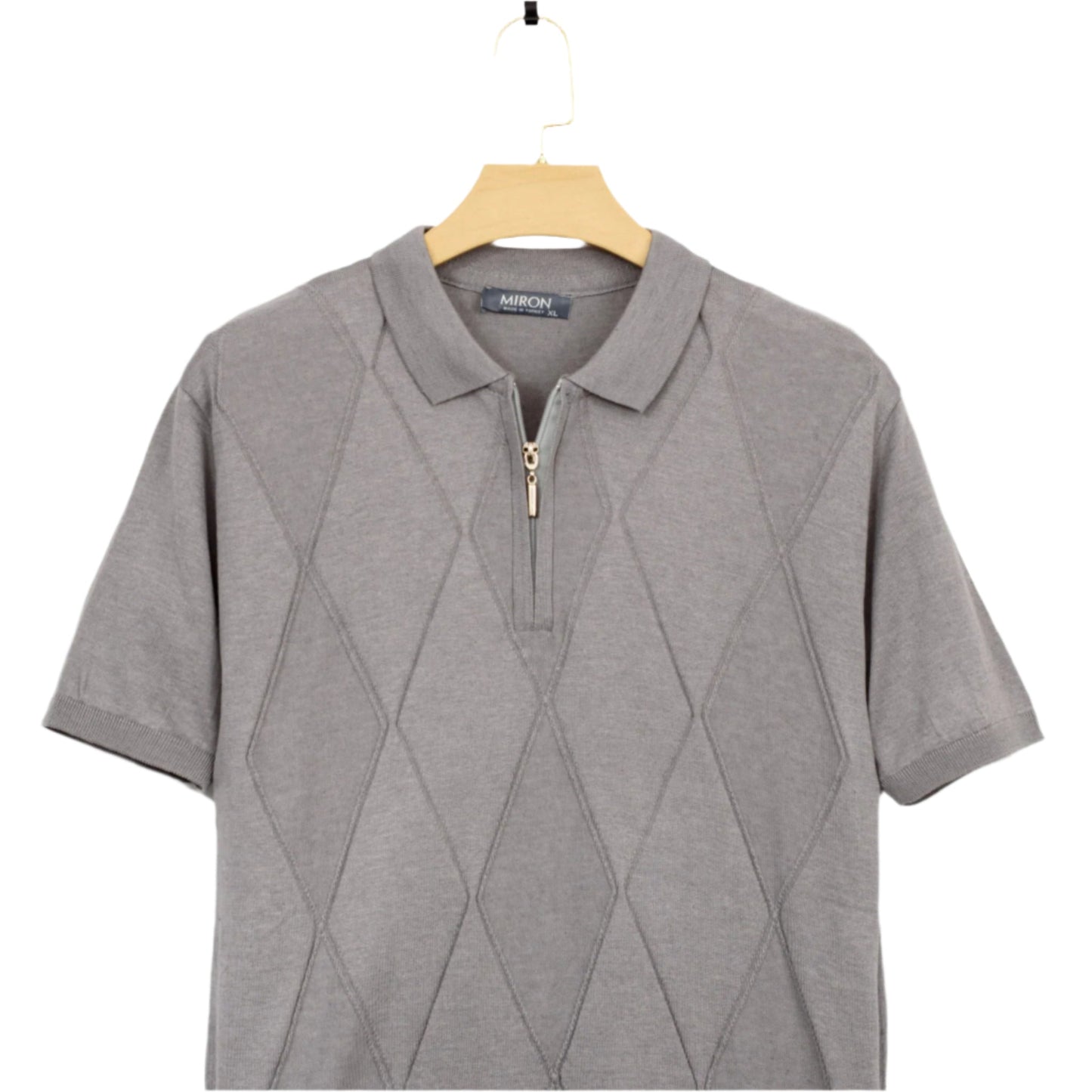 Men Solid Colour Knit Polo Shirts