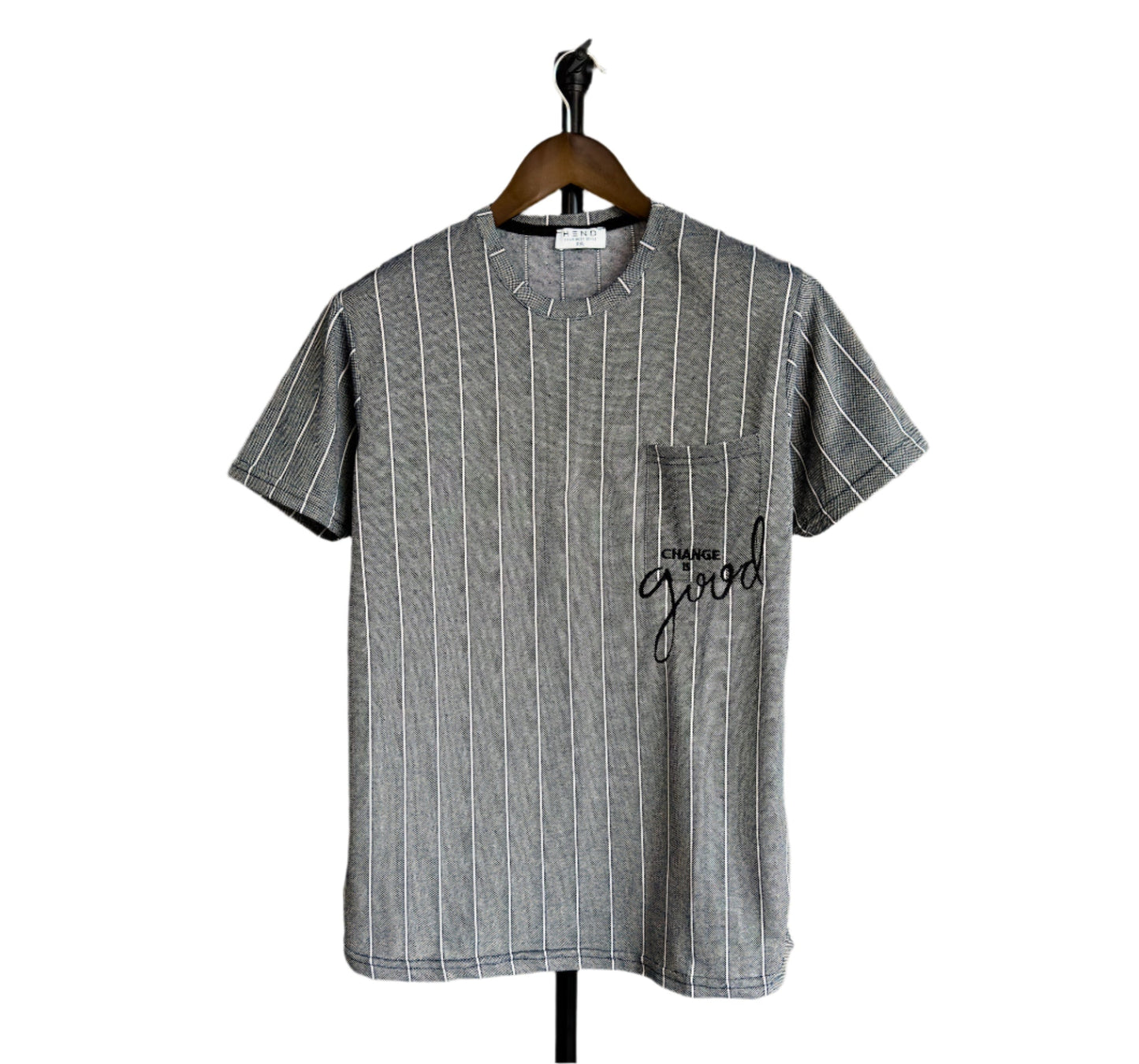 Men’s Knit Pocket Change I’d good Graphic Embroidered Tshirt