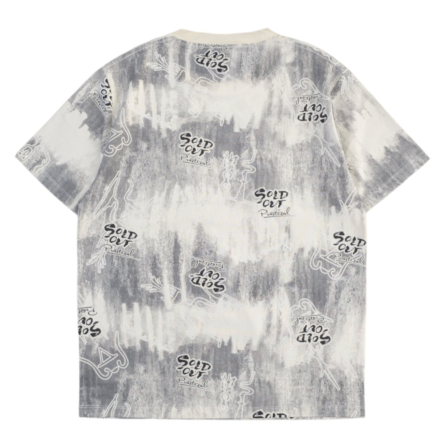 “Sold Out” Abstract Print Oversized T-Shirt