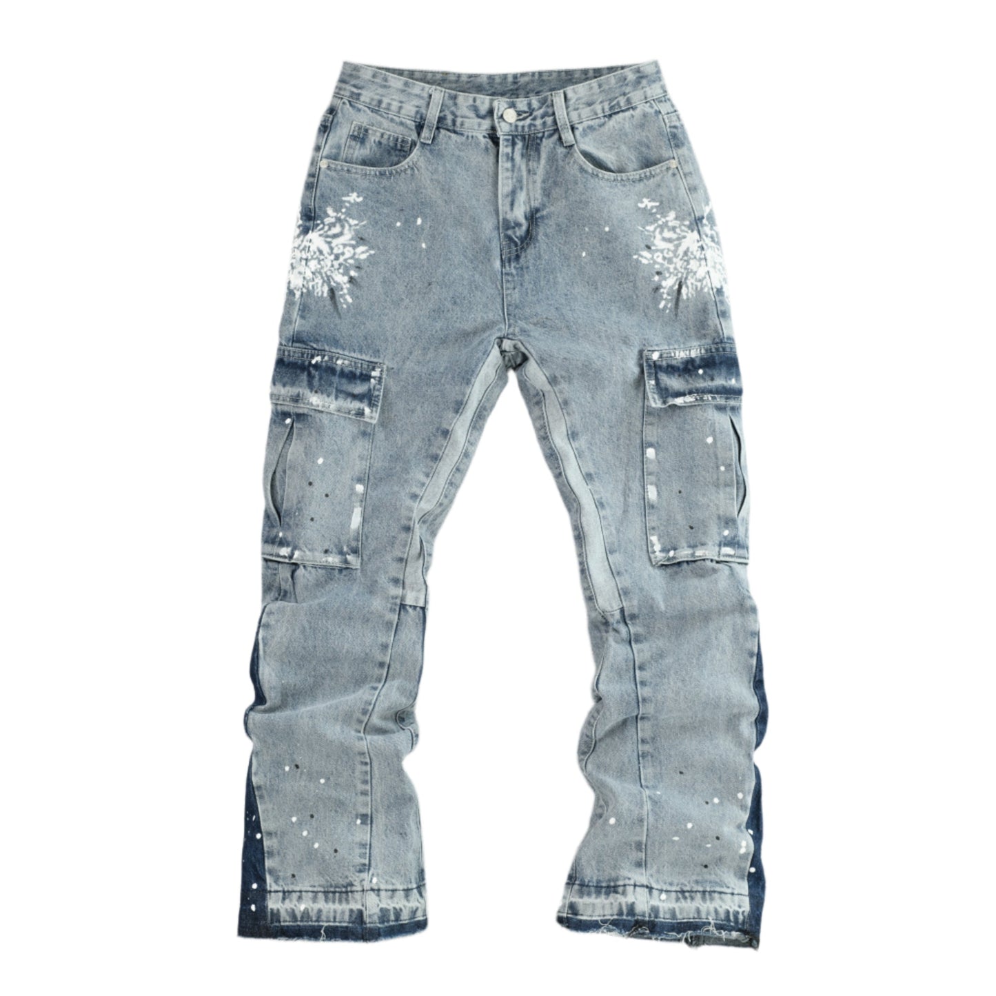 Urban Splatter Slim Flare Cargo Jeans ONLY