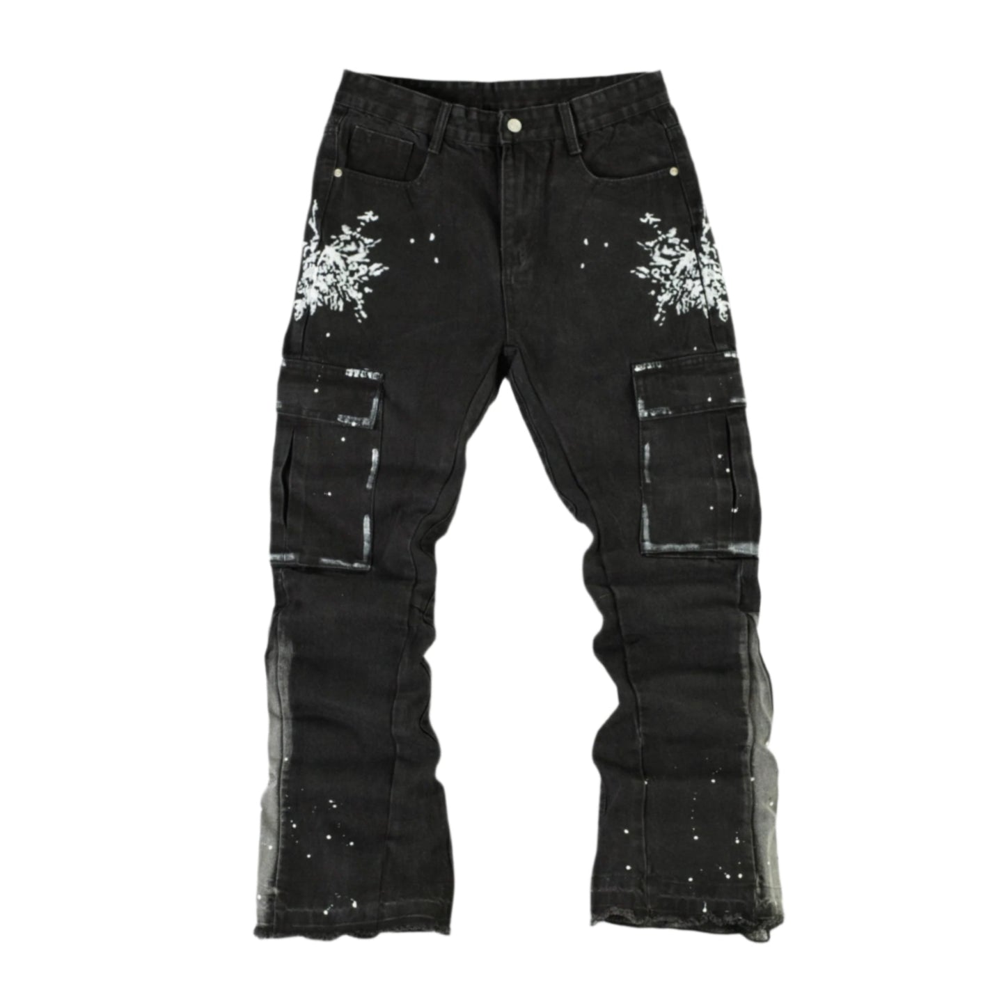 Urban Splatter Slim Flare Cargo Jeans ONLY