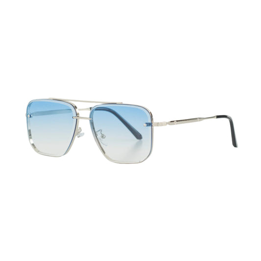 Luxe Alloy Double-Bridge Sunglasses