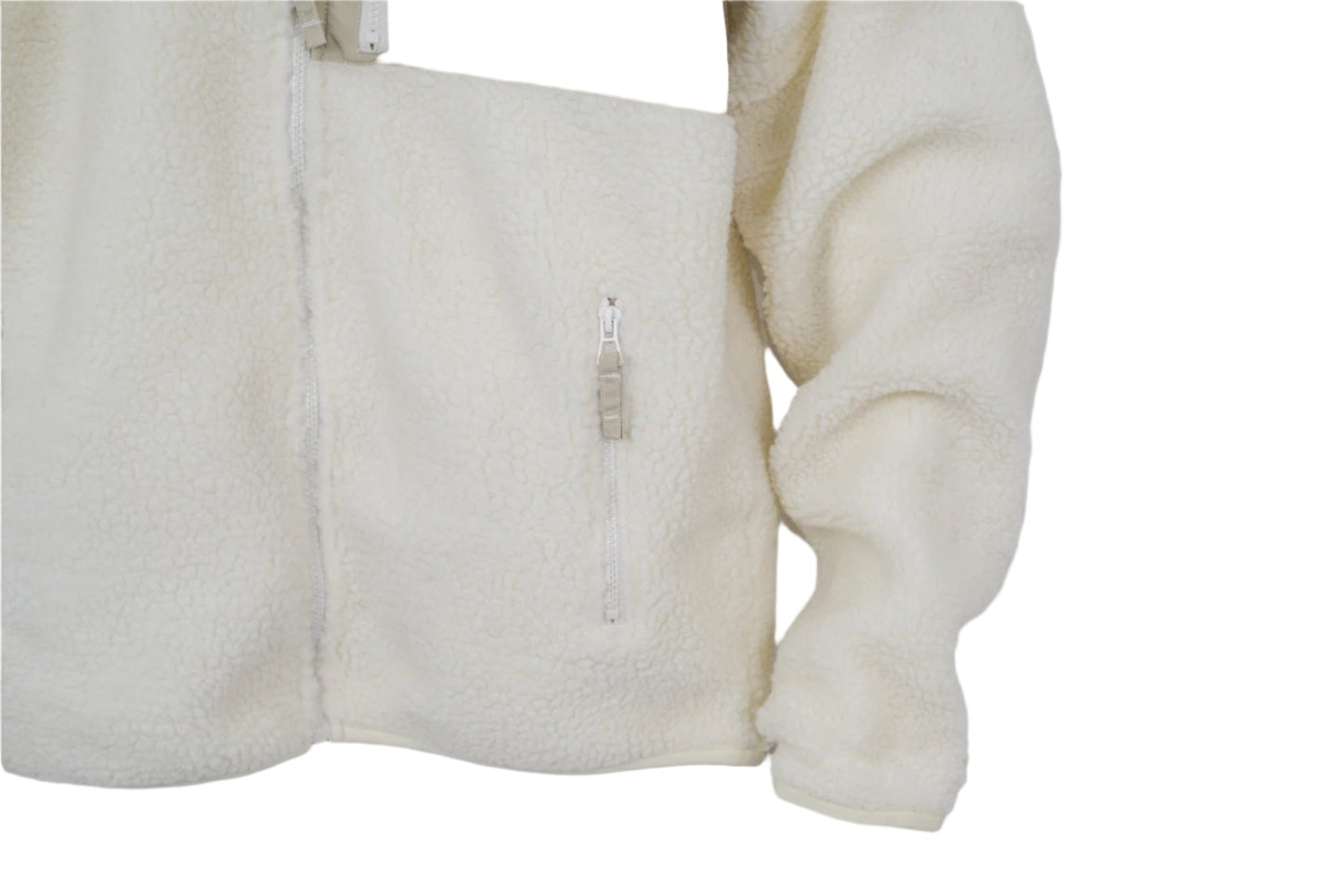 Men Pocket Front Zipper Teddy Jacket