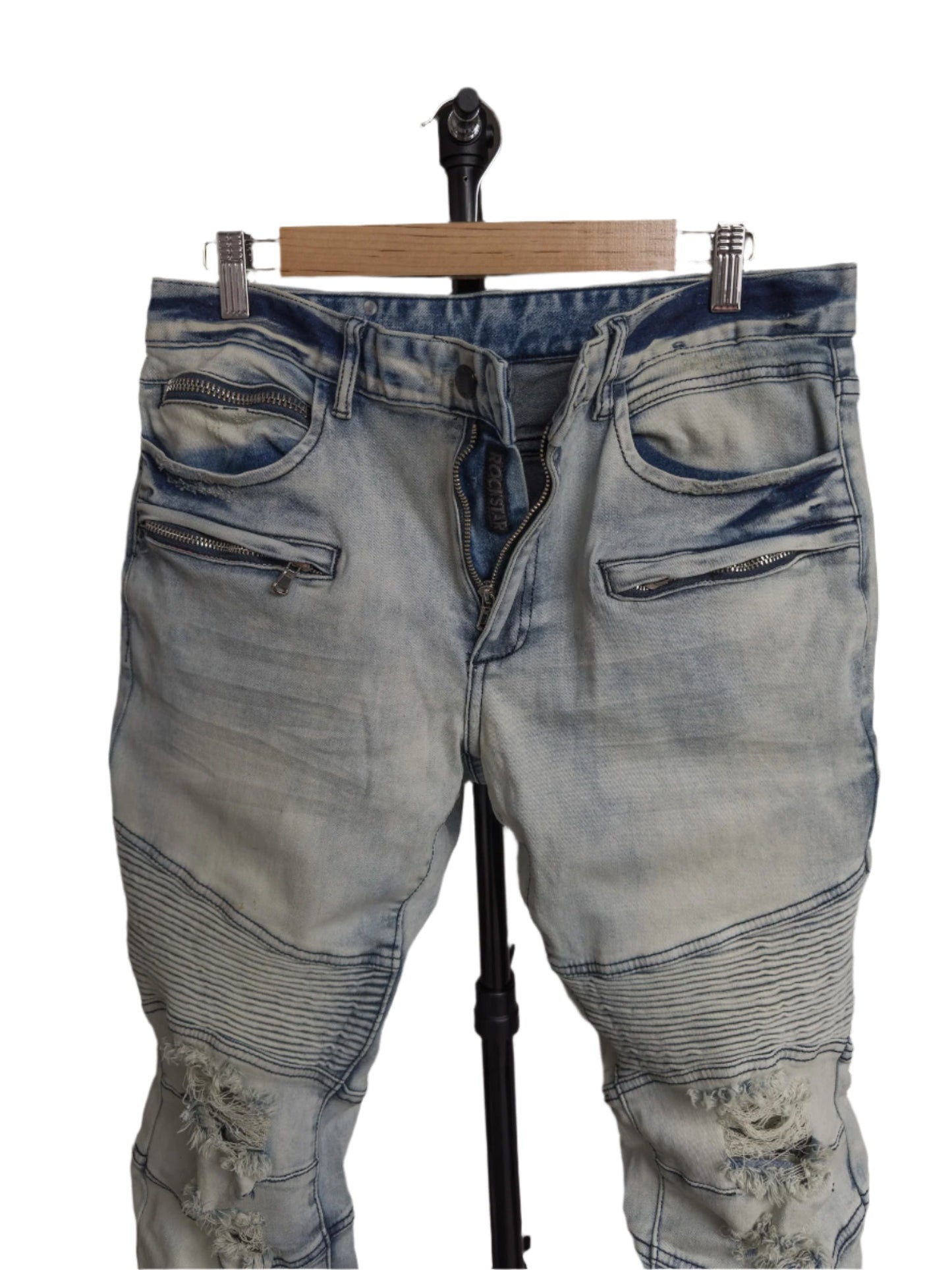 Biker Ripped Distressed Denim